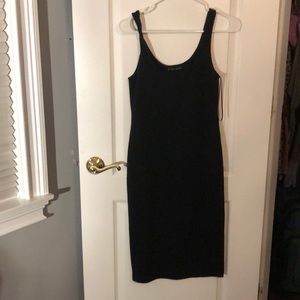 Black tight furry dress